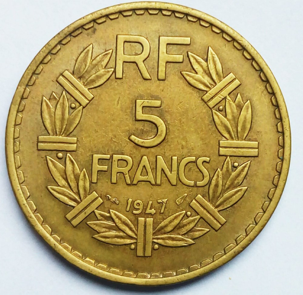 5 francs 1947 monnaies monde france 5 francs 1947