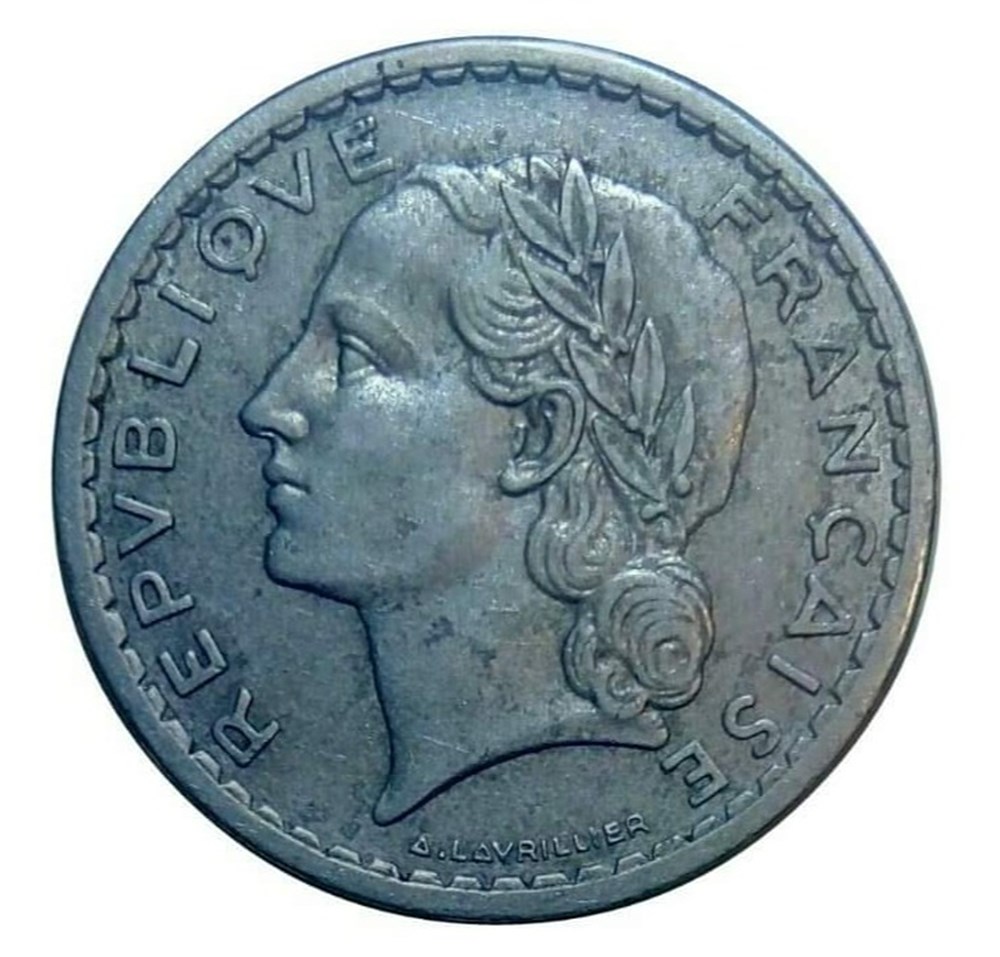 monnaies monde france 5 francs 1949 ouvert