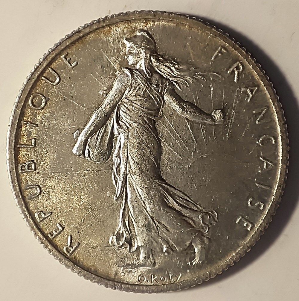 2 francs 1913 MS62 monnaies monde france 2 francs 1913 ms62