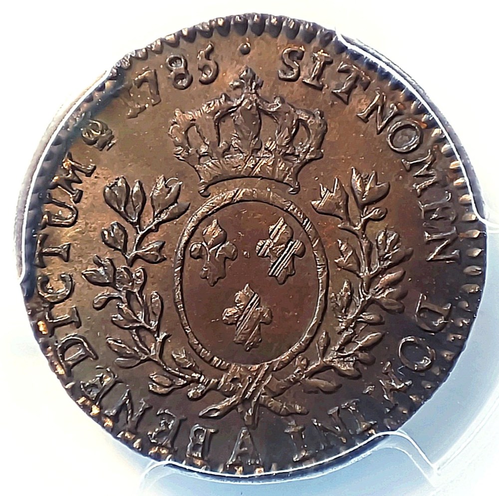 1/10 écu 1785 A "LOUIS XV" aux branches d'olivier MS63 monnaies europe medievale france royales 1 10 ecu 1785 a louis xv aux branches olivier ms63