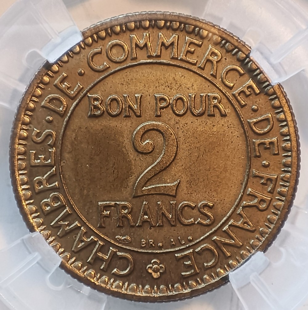 monnaies monde france 2 francs 1920 essai sur flan epais de 10g inedit