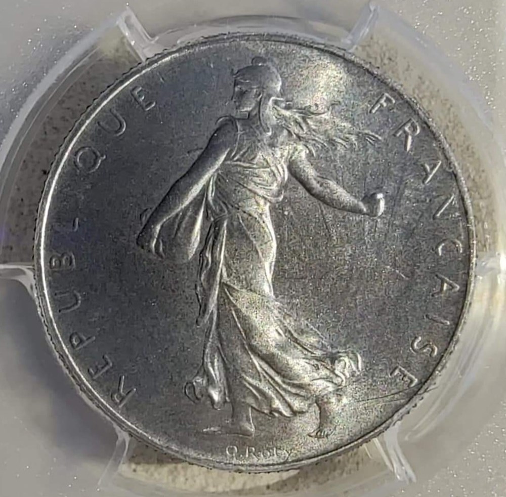 monnaies monde france 1 2 franc 1964 pre serie avec differents gros module ms66