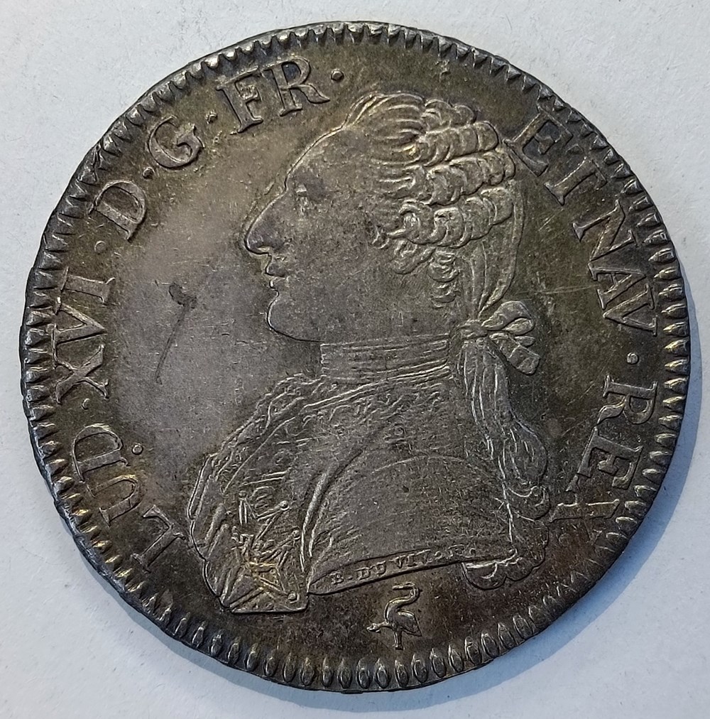 monnaies europe medievale france royales ecu 1790 a aux branches olivier