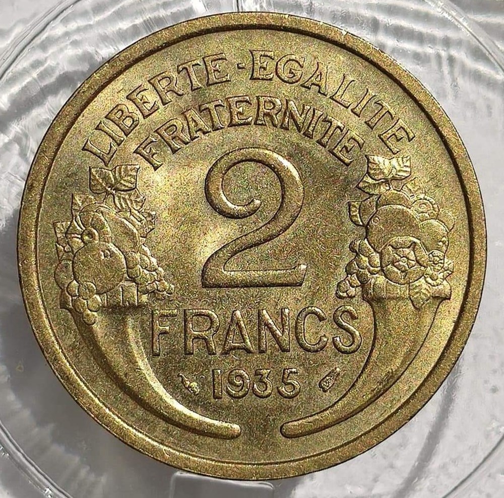 monnaies monde france 2 francs 1935 ms63