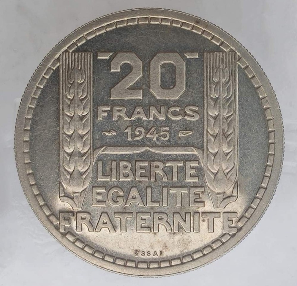 20 francs 1945 essai monnaies monde france 20 francs 1945 essai