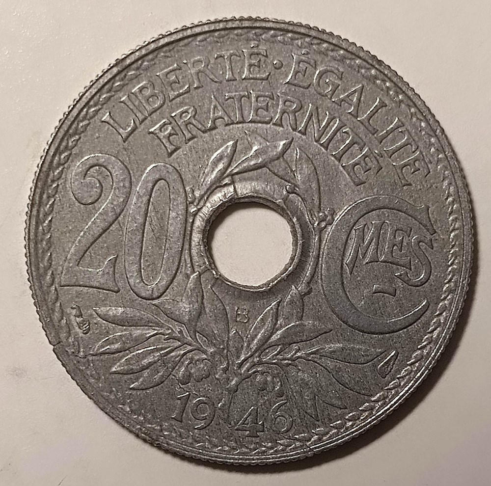 20 centimes 1946 B monnaies monde france 20 centimes 1946 b