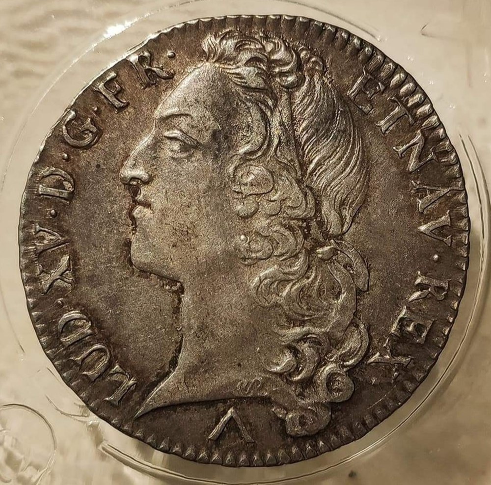monnaies europe medievale france royales 1 2 ecu 1758 w au bandeau
