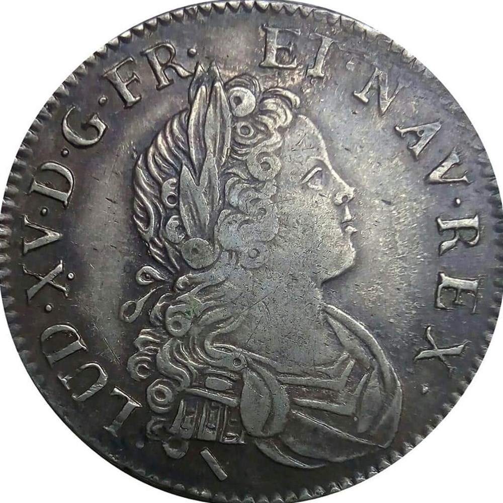 1/2 écu 1718 W de France-Navarre monnaies europe medievale royales 1 2 ecu 1718 w de france navarre