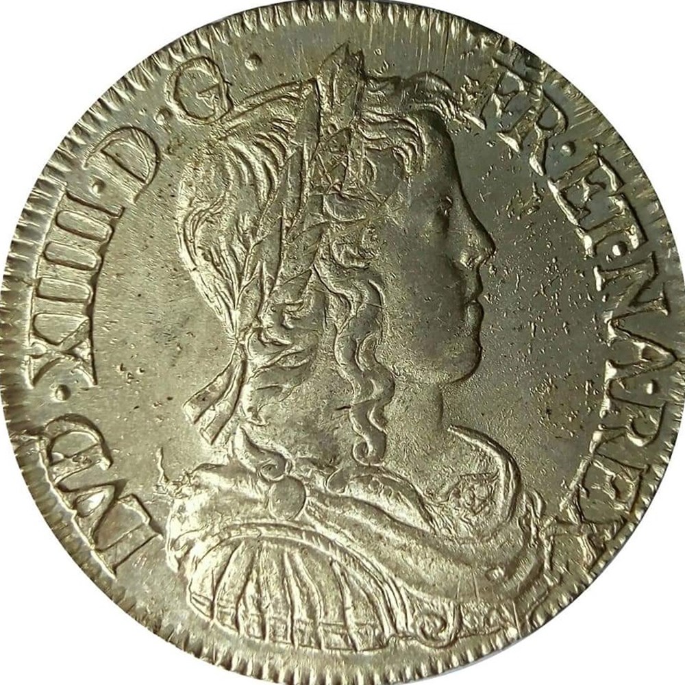 1/2 écu 1651 H à la mèche longue MS63 monnaies europe medievale france royales 1 2 ecu 1651 h a la meche longue ms63