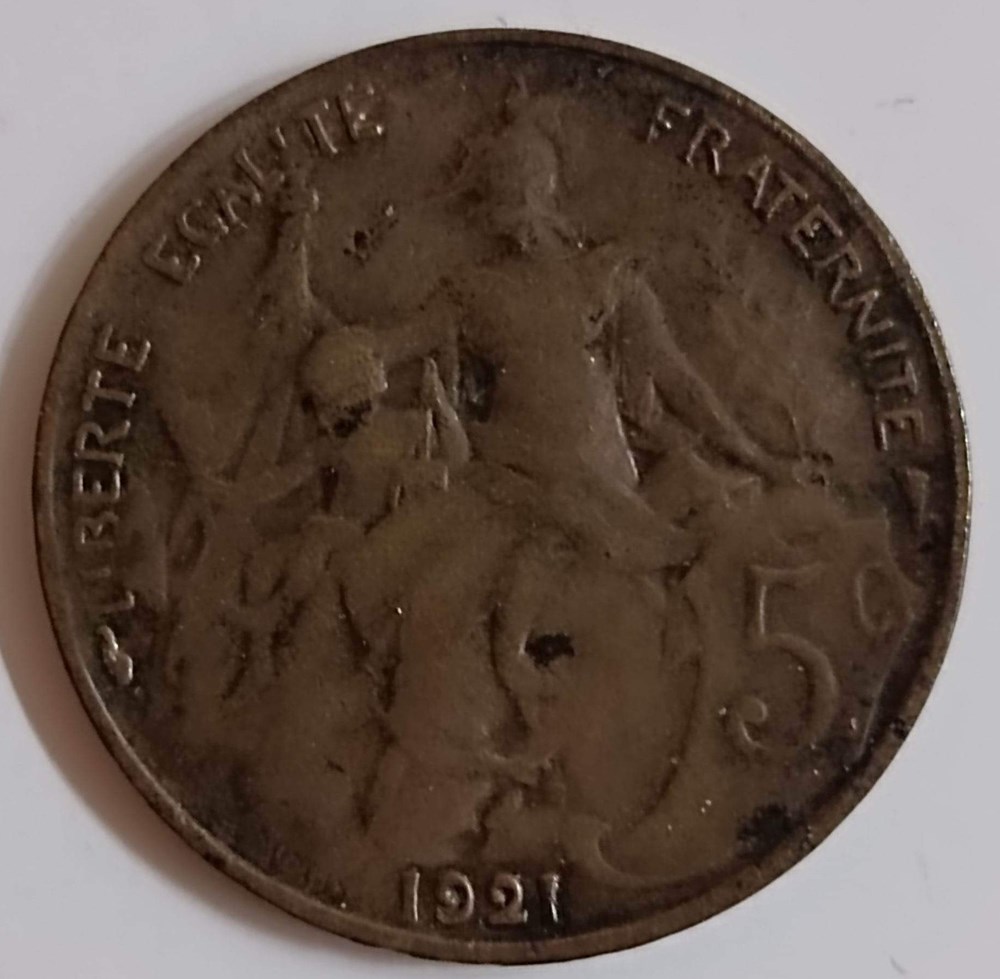 5 centimes 1921 monnaies monde france 5 centimes 1921