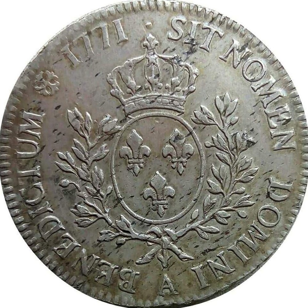Écu 1771 A à la vieille tête monnaies europe medievale france royales ecu 1771 a a la vieille tete