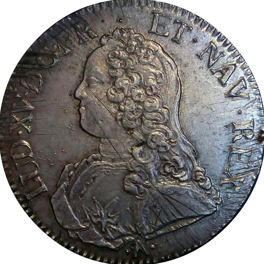 Écu 1731 N aux branches d'olivier MS60 monnaies europe medievale france royales ecu 1731 n aux branches olivier ms60