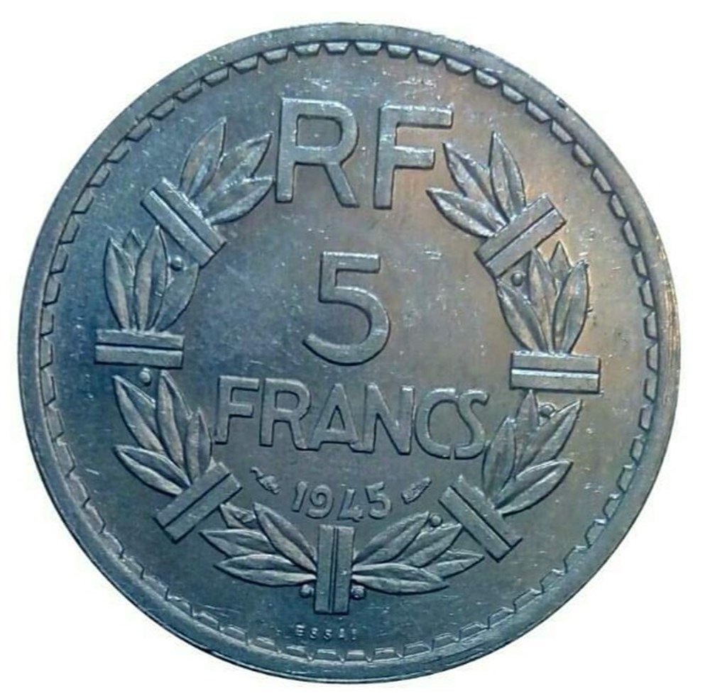 5 francs 1945 essai monnaies monde france 5 francs 1945 essai