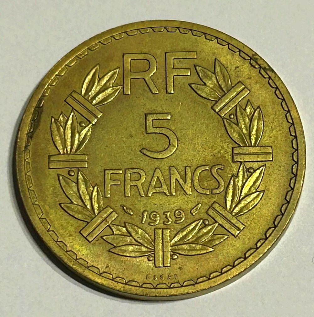 5 francs 1939 essai monnaies monde france 5 francs 1939 essai