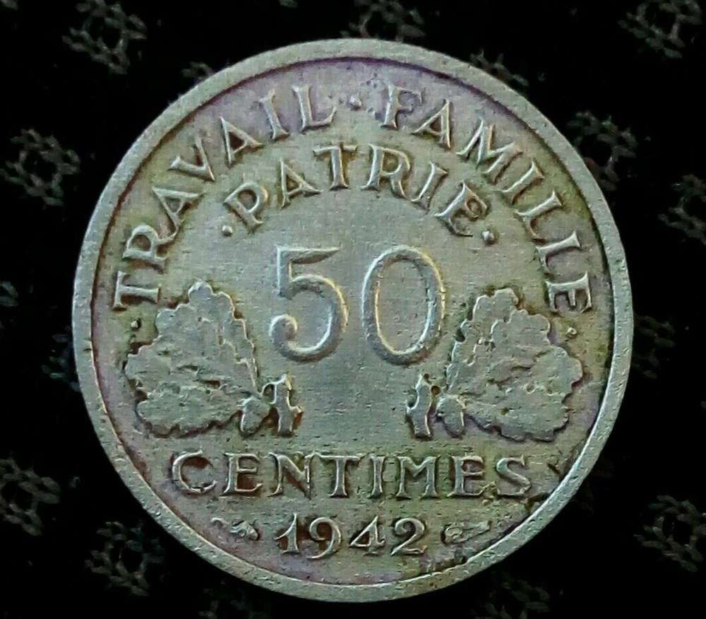 50 centimes 1942 poids faible monnaies monde france 50 centimes 1942 poids faible