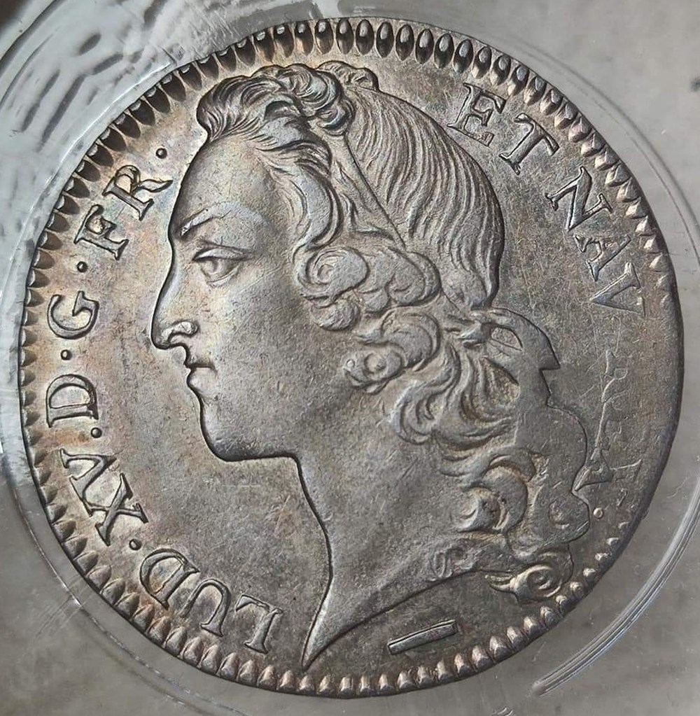 monnaies europe medievale france royales 1 2 ecu 1741 w au bandeau