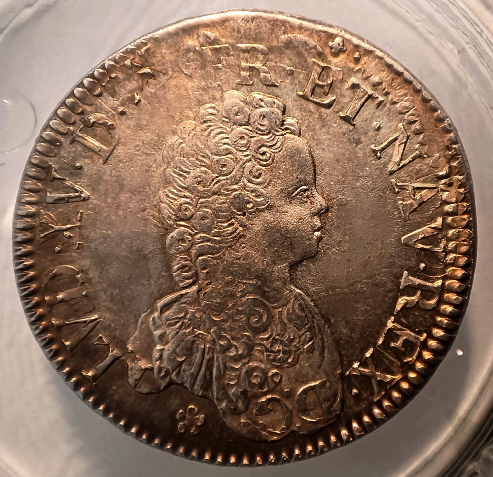 monnaies europe medievale france royales ecu 1716 y vertugadin