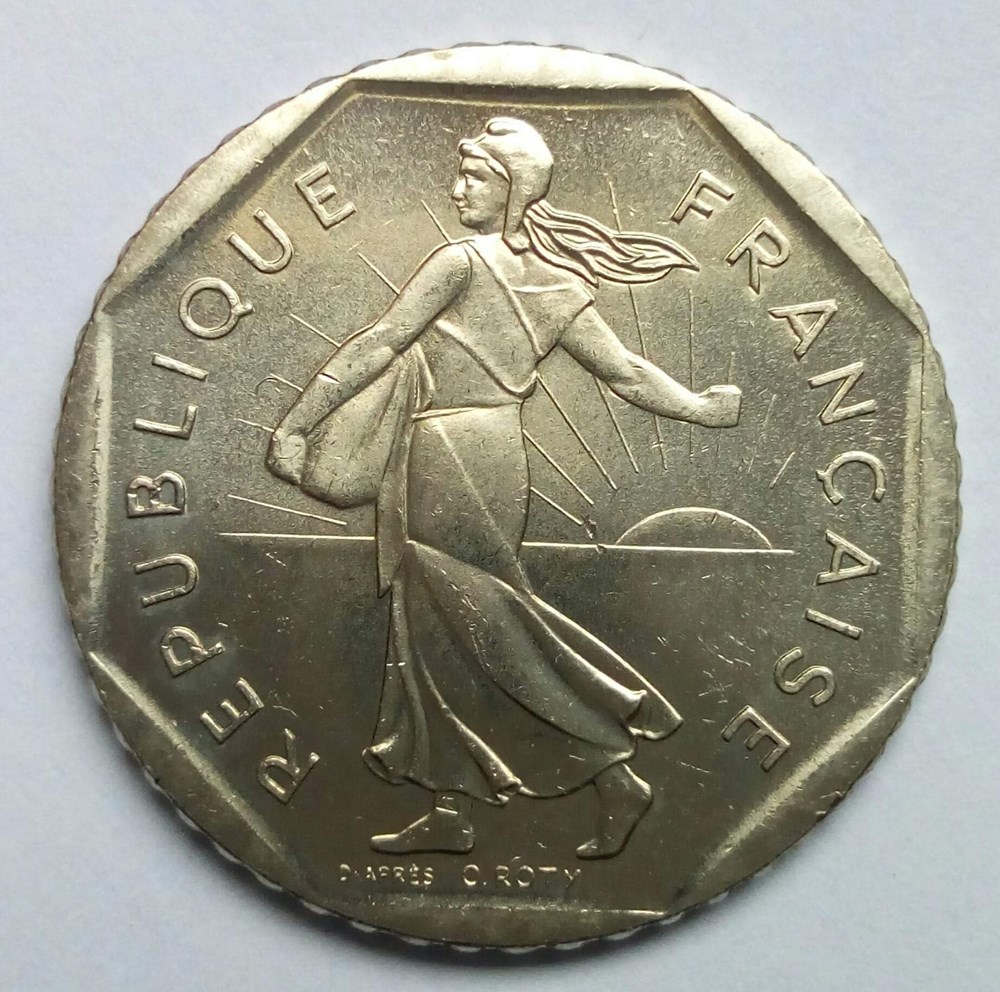 monnaies monde france 2 francs 1991 frappe monnaie