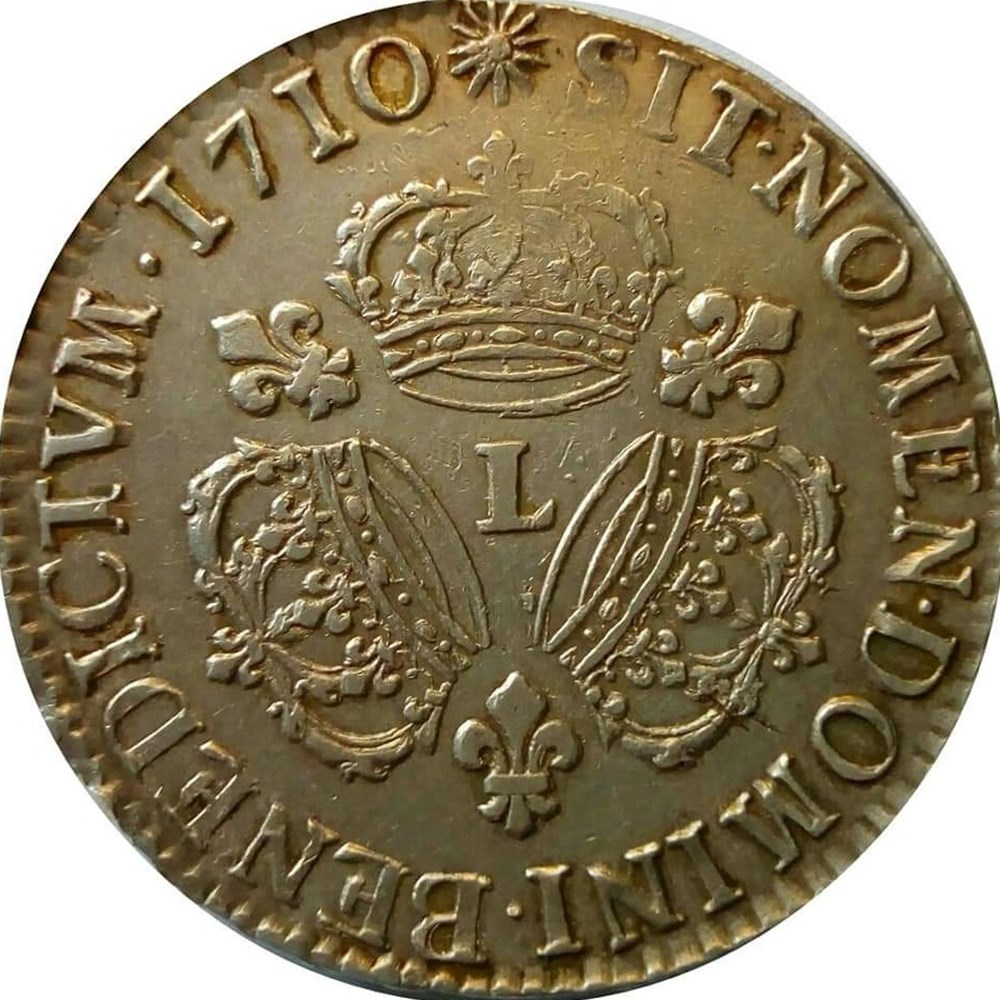 monnaies europe medievale france royales ecu 1710 l aux 3 couronnes