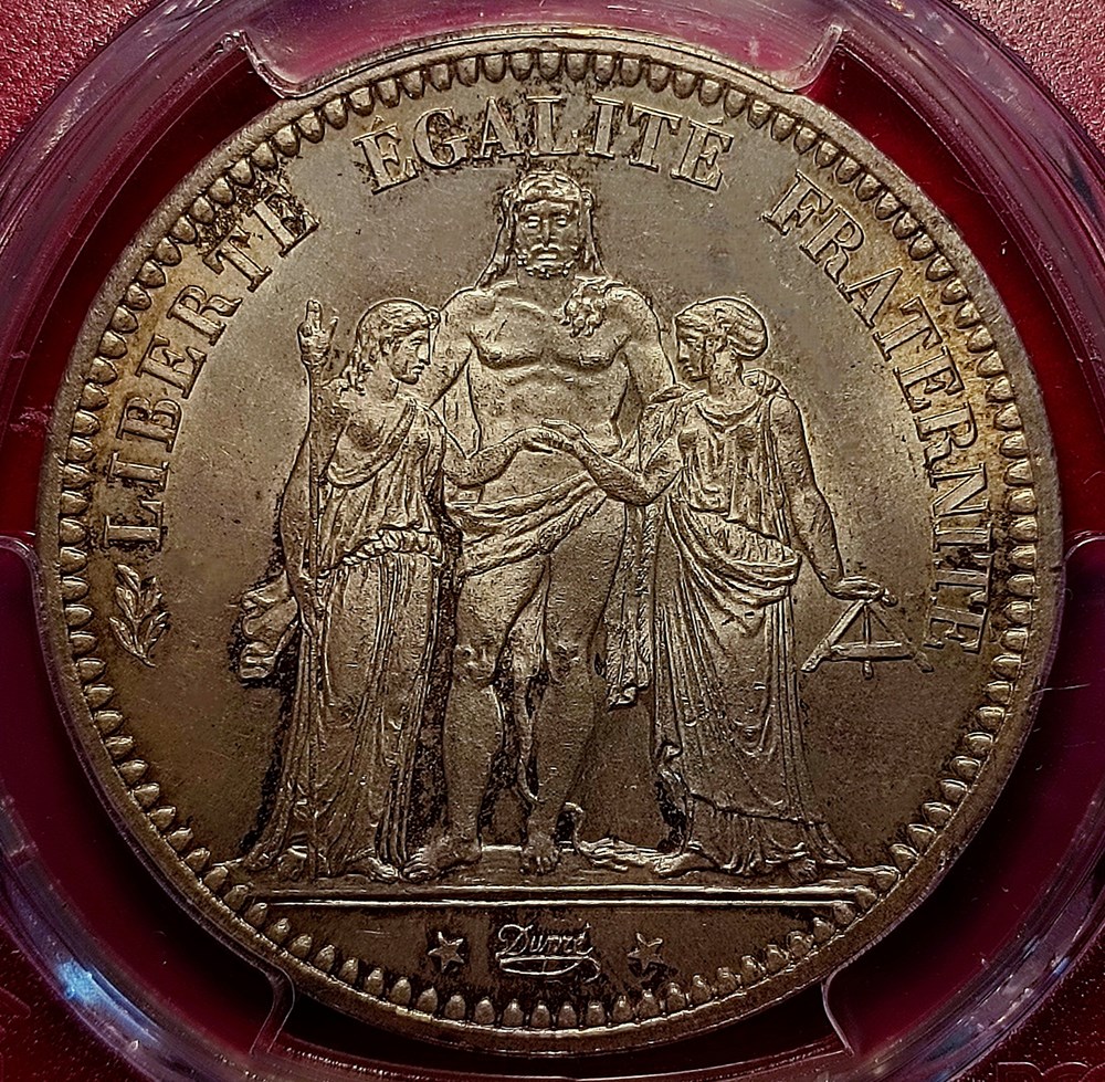5 francs 1871 A Camelinat MS65 monnaies monde france 5 francs 1871 a camelinat ms65