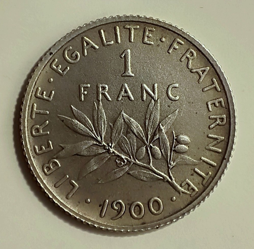 1 franc 1900 flan mat monnaies monde france 1 franc 1900 flan mat