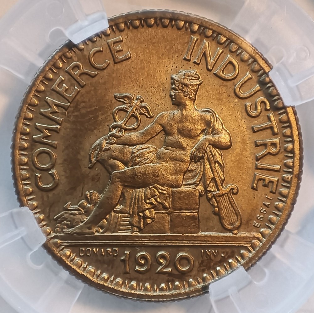 monnaies monde france 2 francs 1920 essai sur flan epais de 10g inedit