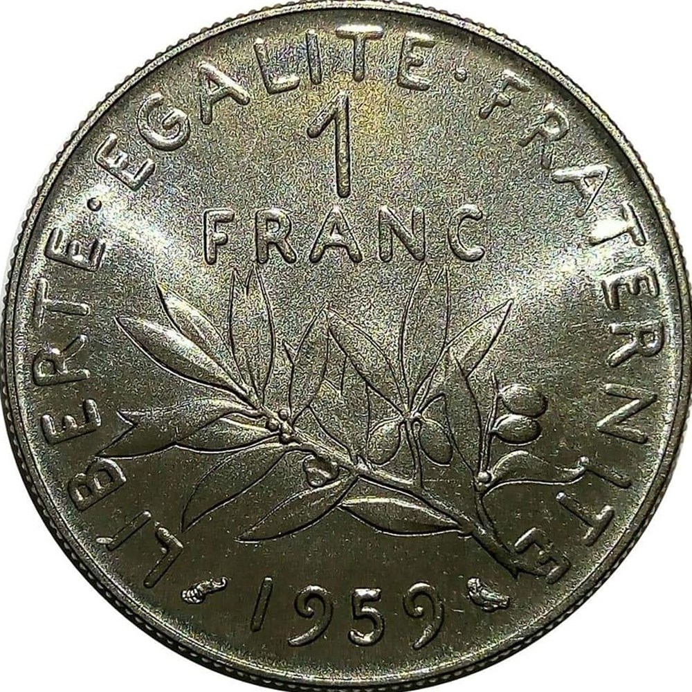 1 franc 1959 essai monnaies monde france 1 franc 1959 essai