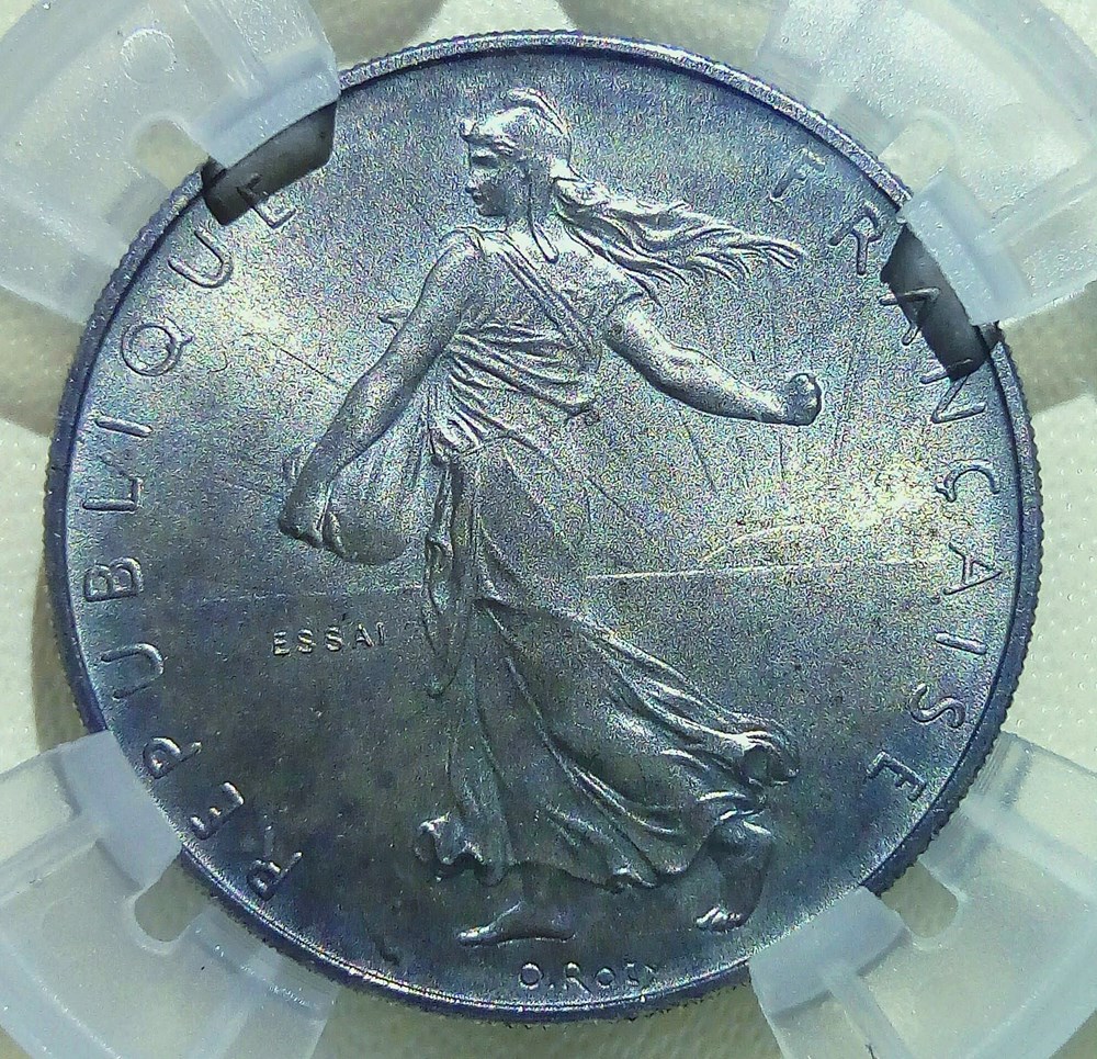 2 francs 1959 essai argent MS66 monnaies monde france 2 francs 1959 essai argent ms66