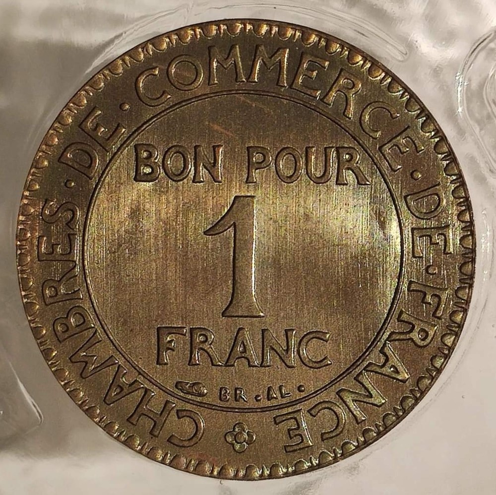 1 franc épreuve CDC/Morlon cupro aluminium monnaies monde france 1 franc epreuve cdc morlon cupro aluminium