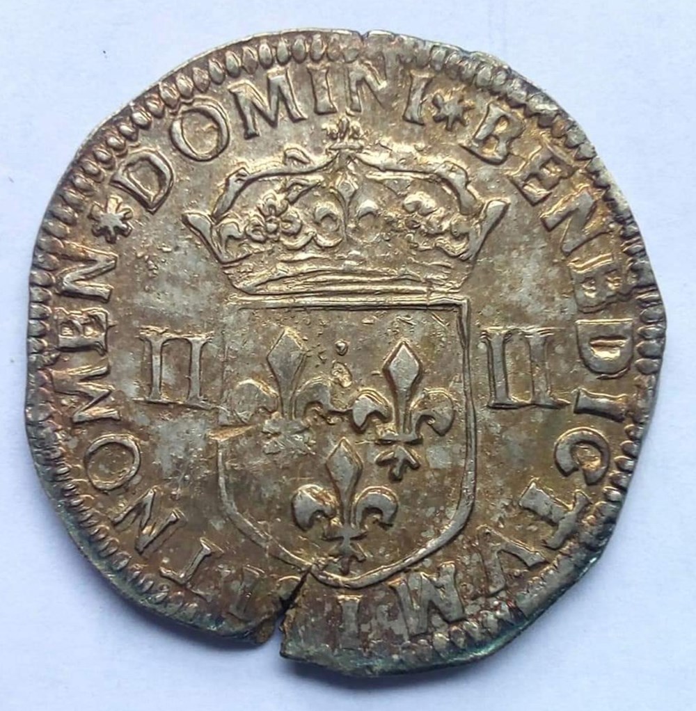 1/4 écu 1648 I titulaire côté croix au marteau monnaies europe medievale france royales 1 4 ecu 1648 i titulaire cote croix au marteau