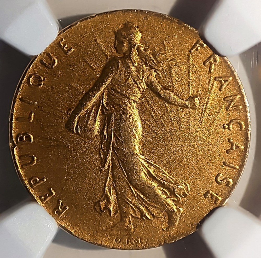 50 centimes 1897 flan mat piéfort en or MS61 monnaies monde france 50 centimes 1897 flan mat piefort en or ms61
