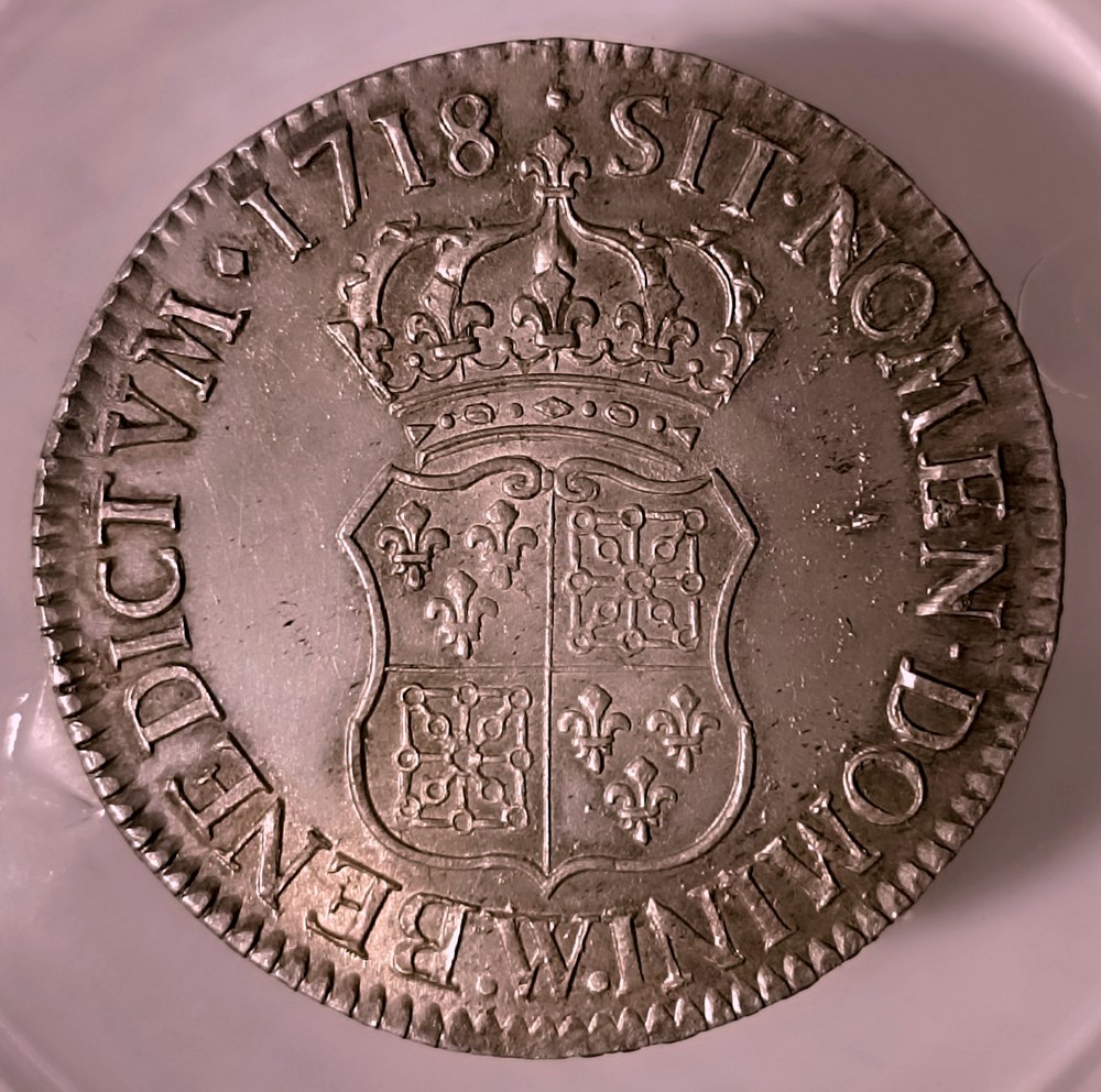 monnaies europe medievale royales ecu 1718 w de france navarre