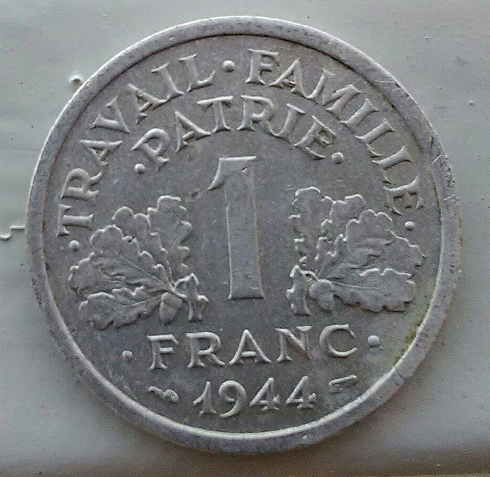 1 franc 1944 petit c monnaies monde france 1 franc 1944 petit c