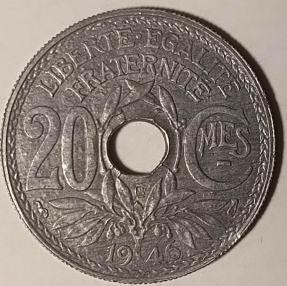 20 centimes 1946 B monnaies monde france 20 centimes 1946 b