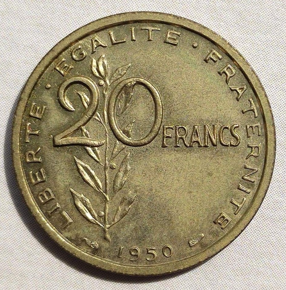 20 francs 1950 Guzman pré-serie concours monnaies monde france 20 francs 1950 guzman pre serie concours