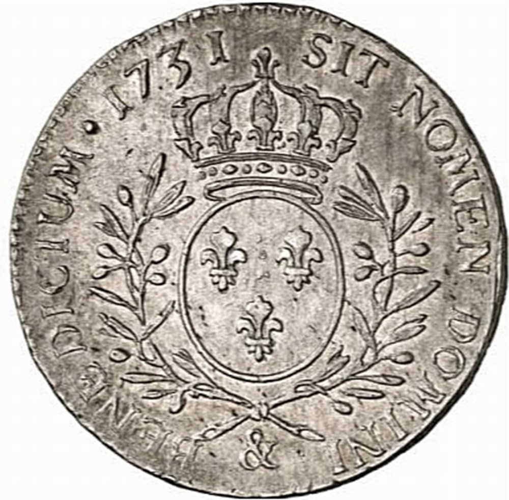 1/2 écu 1731 & aux branches d'olivier monnaies europe medievale france royales 1 2 ecu 1731 aux branches olivier