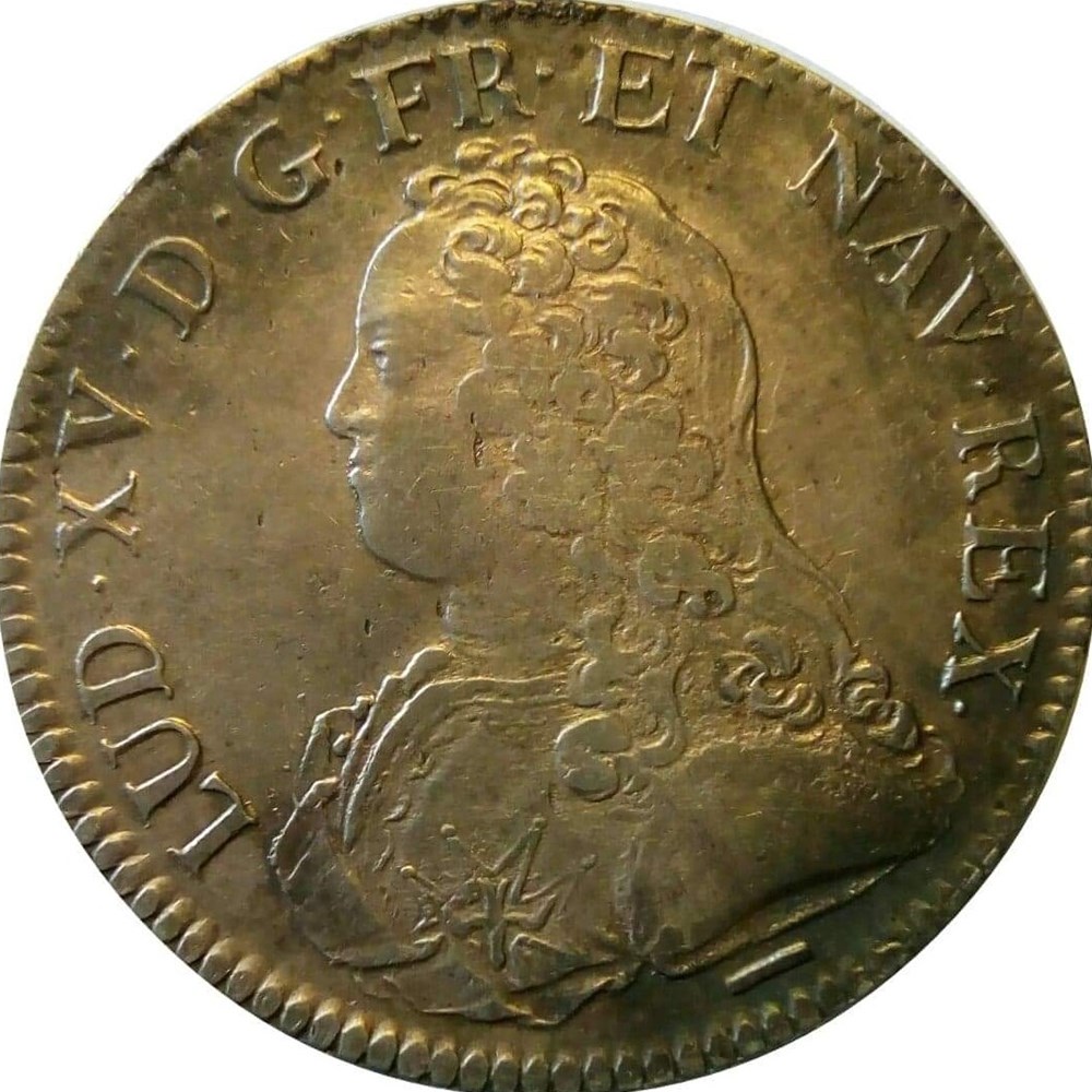 Écu 1727 W aux branches d'olivier monnaies europe medievale france royales ecu 1727 w aux branches olivier