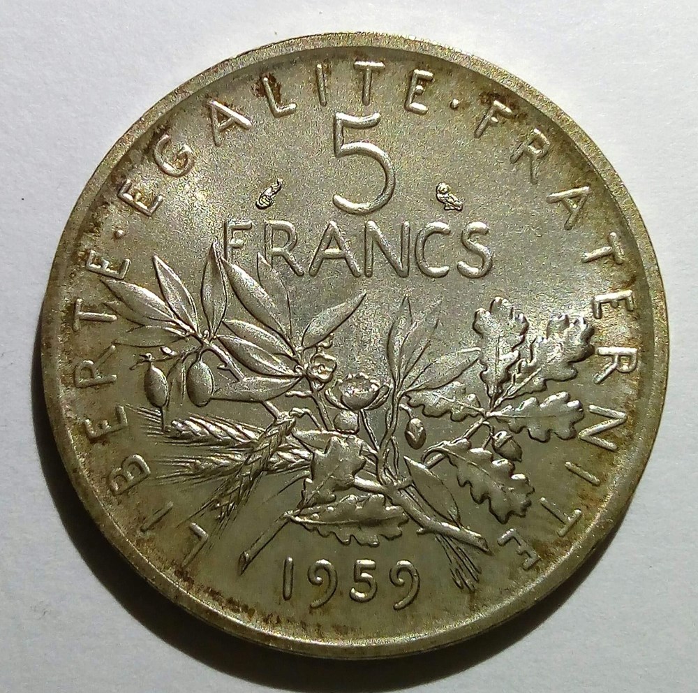 monnaies monde france 5 francs 1959 essai