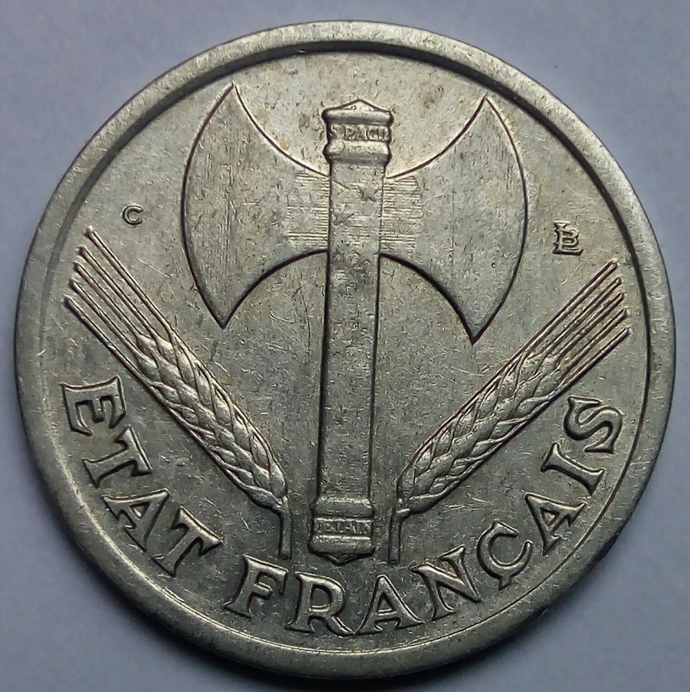 monnaies monde france 1 franc 1944 petit c