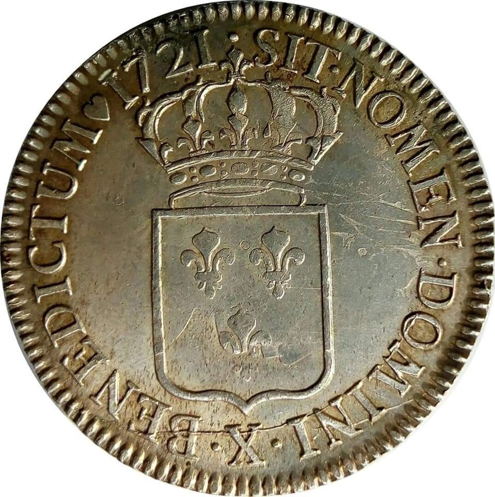 monnaies europe medievale royales ecu 1721 x de france