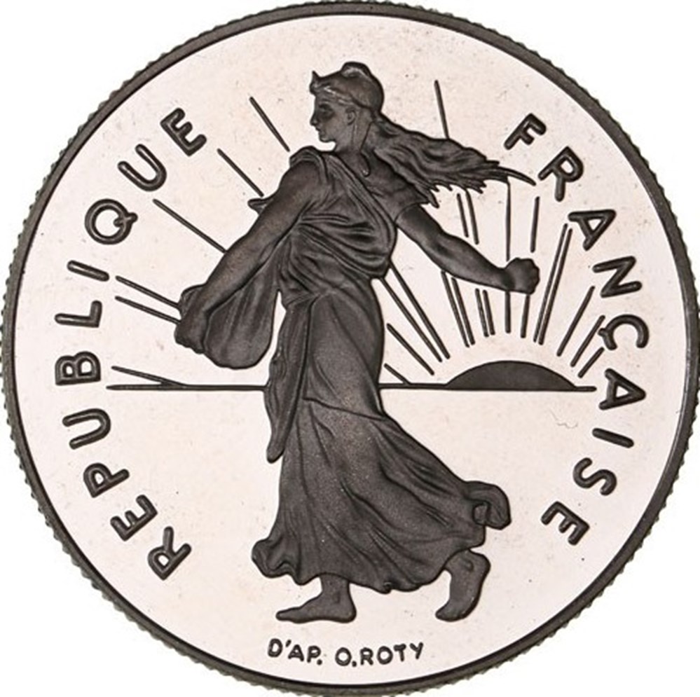 monnaies monde france 5 francs 1996 be a tranche striee pr67