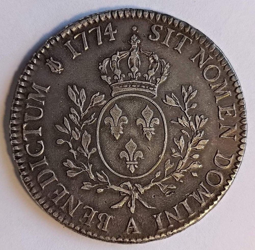Écu 1774 A à la vieille tête monnaies europe medievale france royales ecu 1774 a a la vieille tete