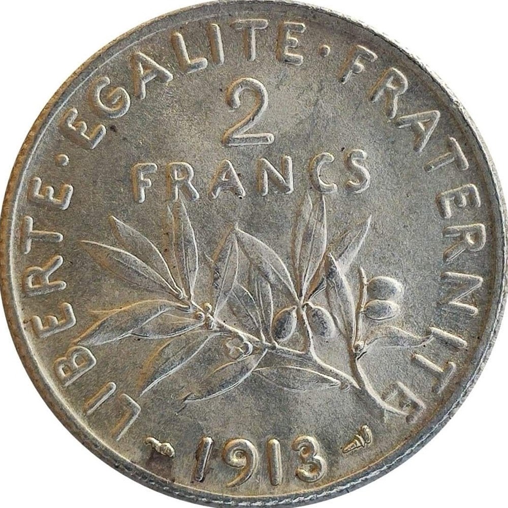 2 francs 1913 monnaies monde france 2 francs 1913