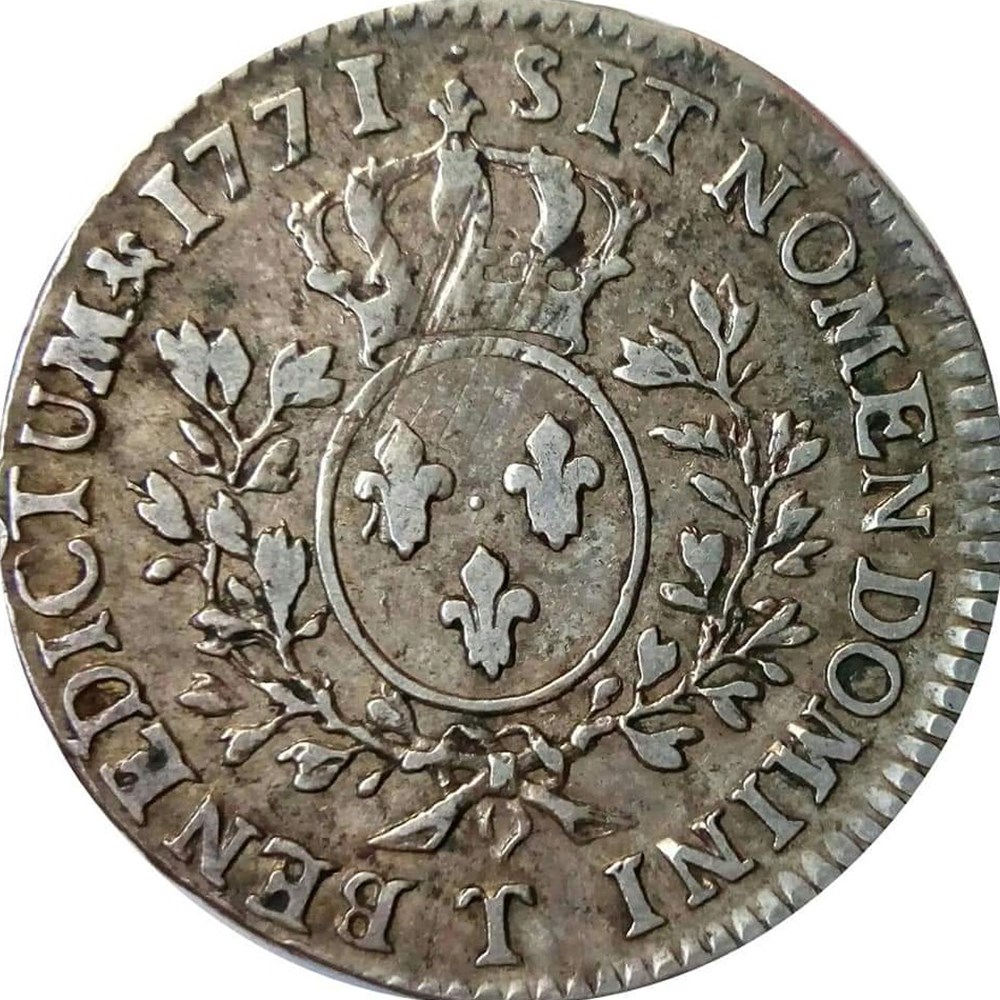 1/2 écu 1771 T à la vieille tête monnaies europe medievale france royales 1 2 ecu 1771 t a la vieille tete