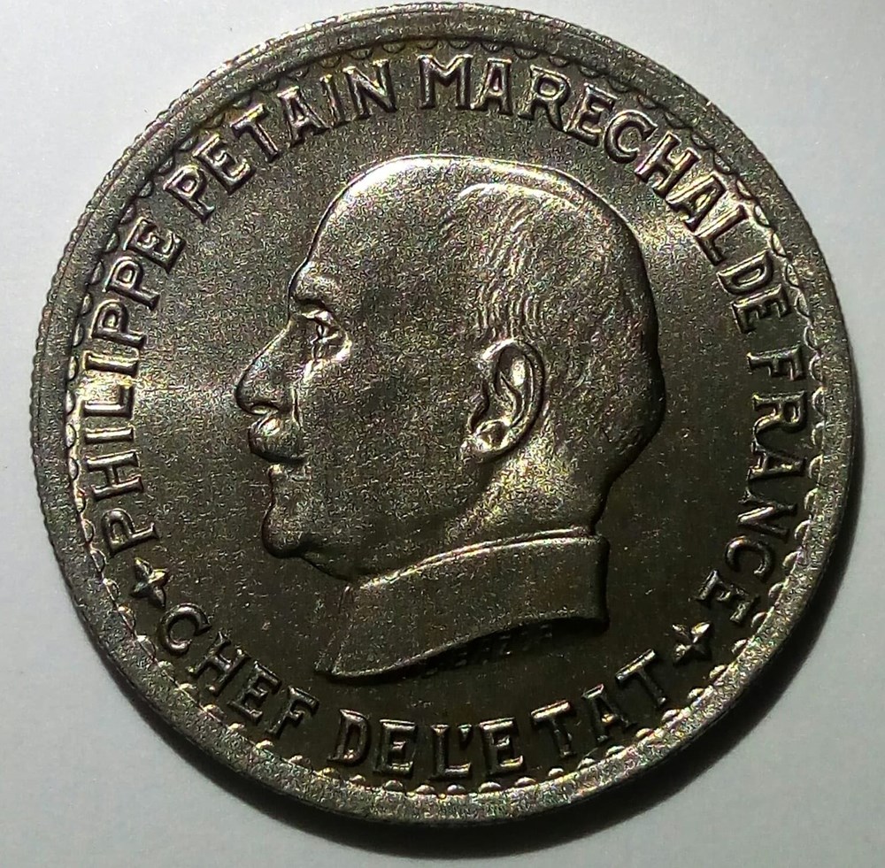 monnaies monde france 5 francs 1941 petain