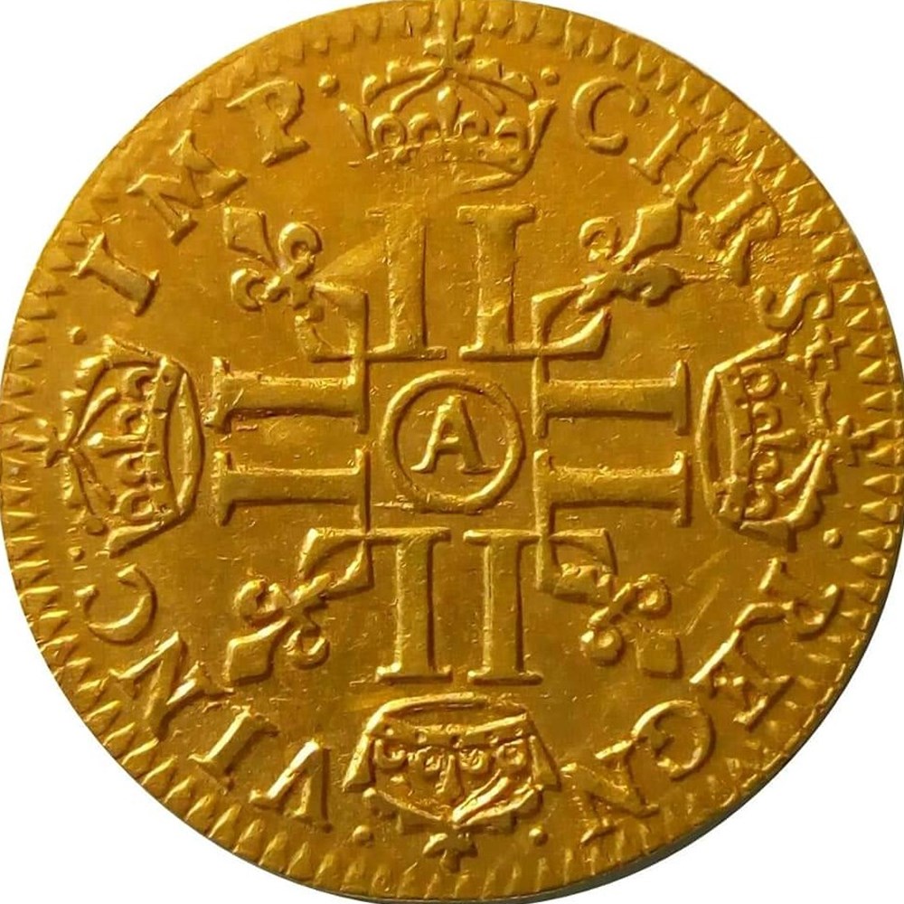 1/2 Louis or 1643 A CHRS+ monnaies europe medievale france royales 1 2 louis or 1643 a chrs