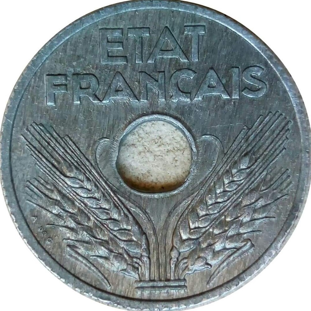 VINGT centimes 1941 à cannelures larges monnaies monde france vingt centimes 1941 a cannelures larges