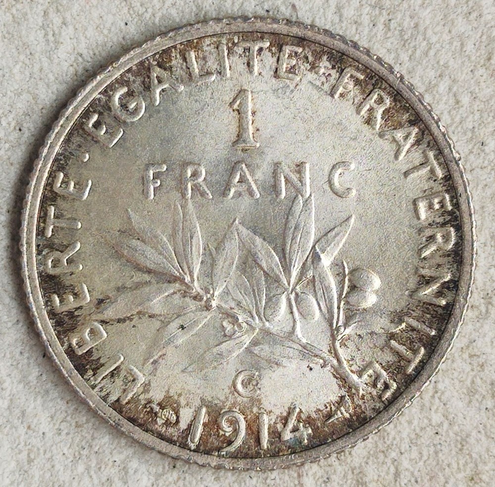 1 franc 1914 C monnaies monde france 1 franc 1914 c