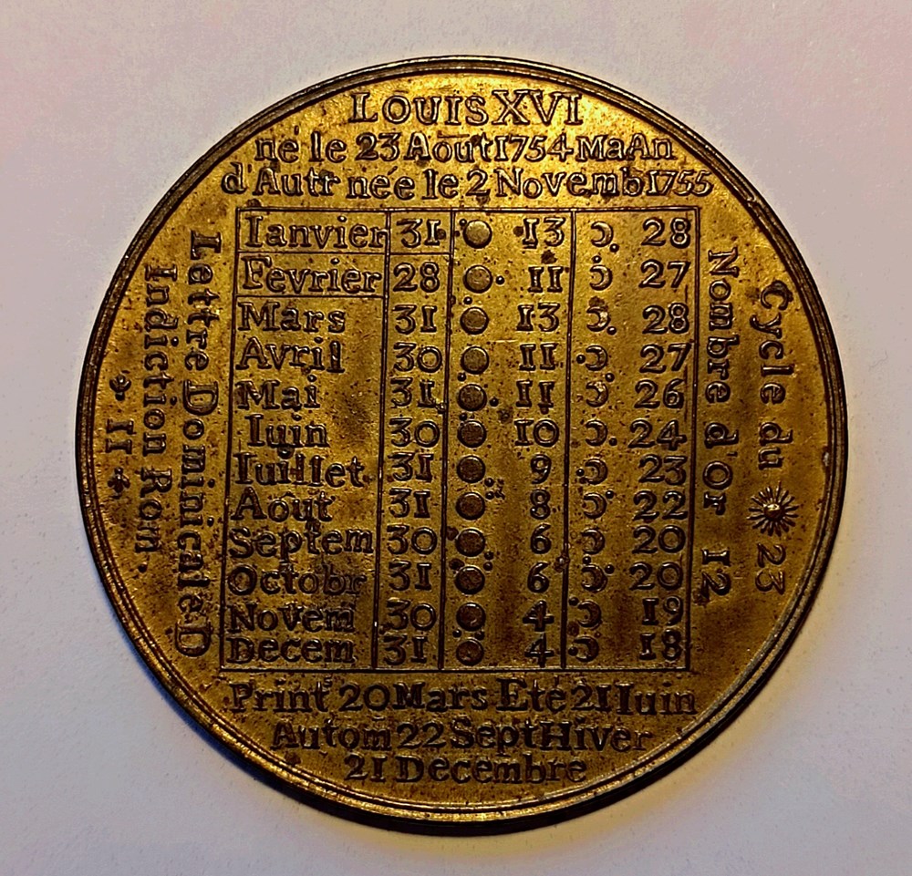 monnaies paranumismatique jetons poids almanach de 1778