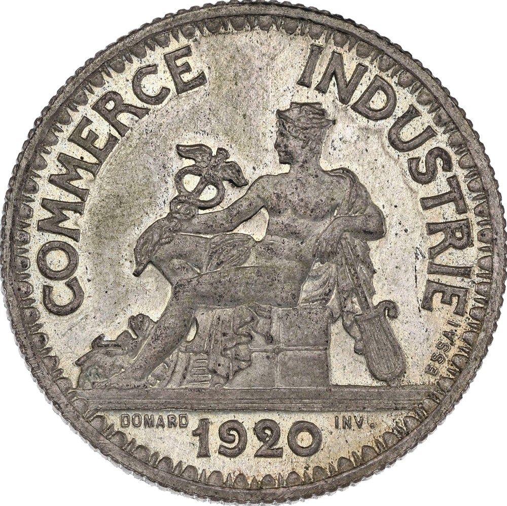 2 francs 1920 essai argent à 800/1000 monnaies monde france 2 francs 1920 essai argent a 800 1000